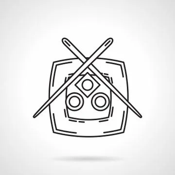 Black line vector icon for sushi menu Stock Illustration