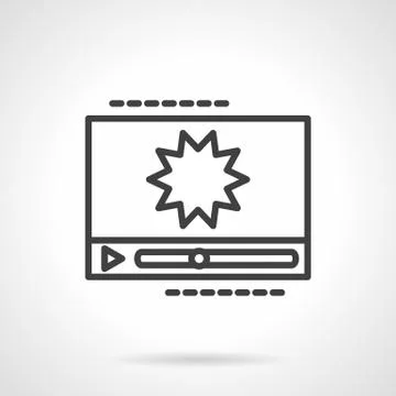 Black line vector icon for video effects Stock Illustration