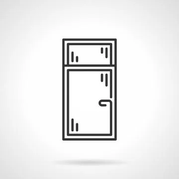 Black line vector icon for window Stock Illustration
