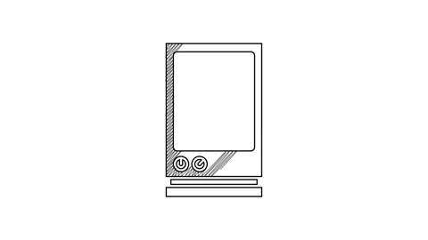 Black line Voice assistant icon isolated on white background. Voice control user Stock Footage 201419061