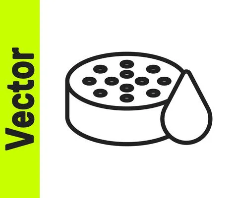 Black line Water sensor icon isolated on white background. Vector 스톡 일러스트