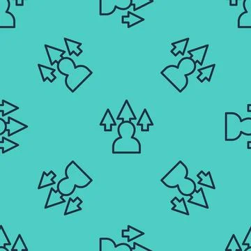 Black line Web design and front end development icon isolated seamless pattern Stock Illustration