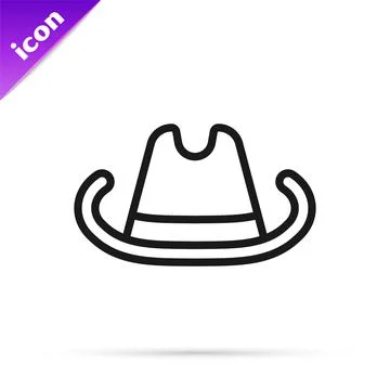 cowboy hat front vector