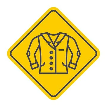 Black linear icon of a men warm jacket. Stock Illustration