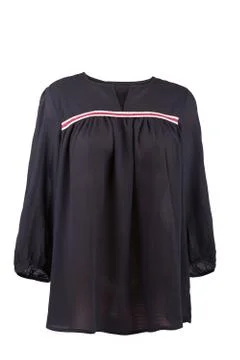 Black linen blouse Stock Photos