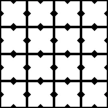 Black lines create a repeating pattern of squares and diamonds. Stock Illustration