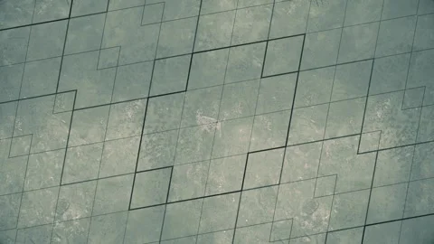 Black lines form a changing grid pattern. 3d rendering 4K Stock Footage 312673639