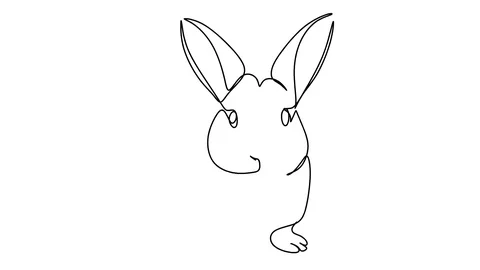 Black lines on a green screen. Animation footage for Easter Video stock 128423617