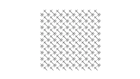 Black lines pattern animation video on white background Stock Footage 343365677