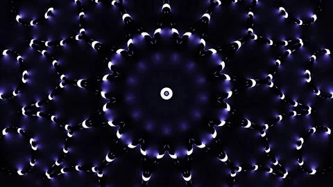 Black lines with pulses move in hypnotic pattern. Design. Glowing lines move in Stock Illustration