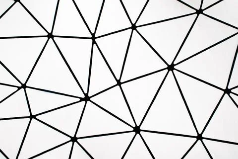 Black lines in the shape of triangles on a white background Stock Photos