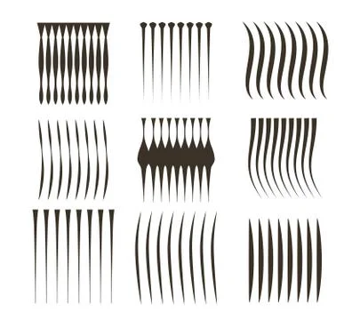 Black lines on white background. Speed lines black Comic vector elements Stock Illustration