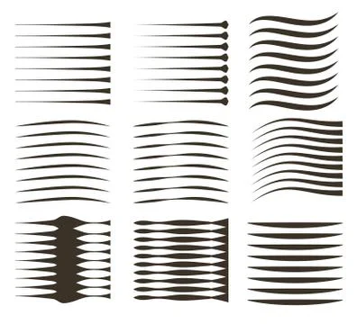Black lines on white background. Speed lines black Comic elements イラスト素材