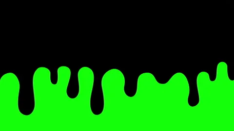 Black liquid dripping animation on green screen background. Stock Footage 335587545
