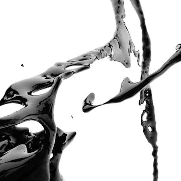 Black liquid ink splash composition Stock Illustration