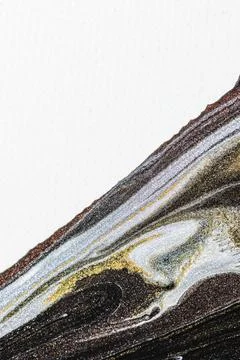 Black liquid marble background handmade acrylic paint Stock Illustration