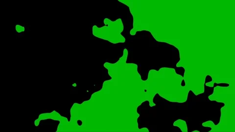 Black Liquid Pack Transition Effect on Greensreen. Stock Footage 289380242