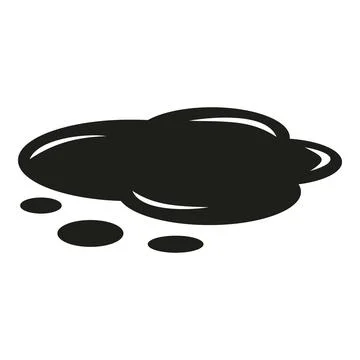 Black liquid puddle spill or a muddy stain Stock Illustration