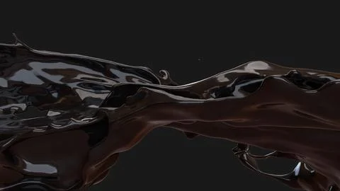 The Black  liquid splash for Abstract Background image 3d Rendering. Stock Illustration