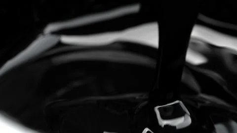 Black liquid surface, abstract oil. Stock Footage 90448213