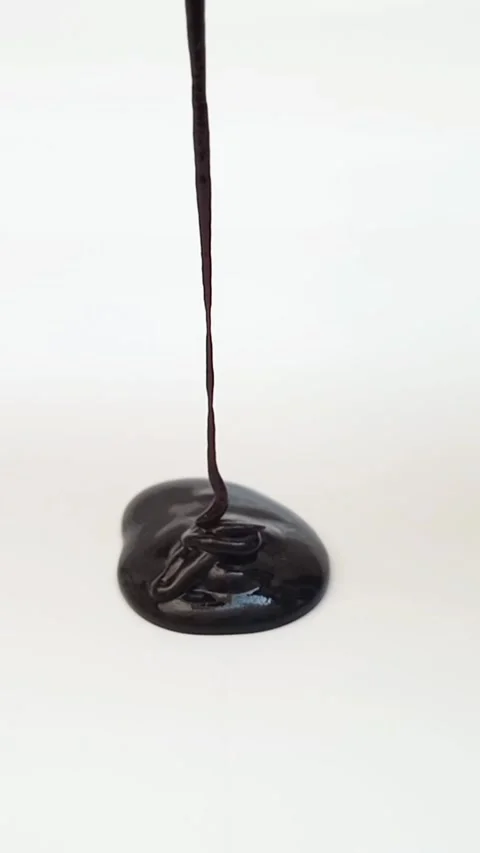 Black liquid texture face wash, shampoo, cleanser, cosmetic or skincare product Stock-Footage 294963676