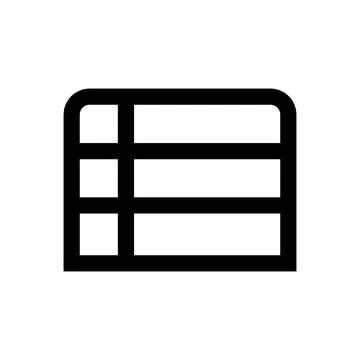 Black list icon for website navigation and user interface design Stock Illustration