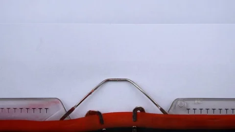 Black list - phrase printed on an old typewriter in red letters, close up. Видео 126777012
