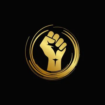Black live matter vector in gold colour Stock Illustration