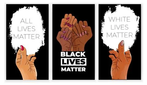 Black lives matter. African American arm gesture Stock Illustration