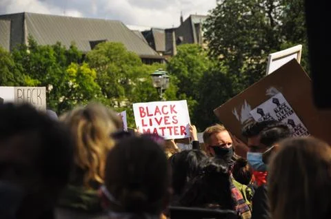 Black Lives Matter Aktivisten demonstrieren am Sonnabend in Hannover Stock Photos
