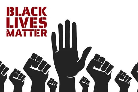 Black Lives Matter concept. Template for background, banner, poster with text Stock Illustration
