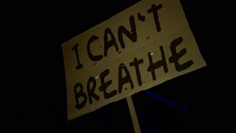 Black Lives Matter. Crowd protests against racial inequality.Riot against racism Stock-Footage 132258606