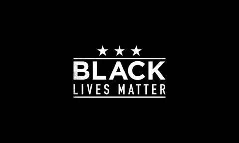Black lives matter grunge writing on black background. Stock Illustration