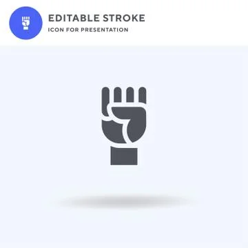 Black Lives Matter icon vector, filled flat sign, solid pictogram isolated on Stock Illustration