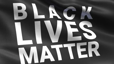 Black Lives Matter Looping Flag 4K Stock Footage 132906038
