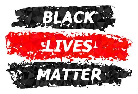 Black Lives Matter Lowpoly Icon Stock Illustration