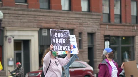 Black lives matter peaceful protest Stock Footage 132083301