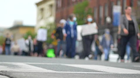 Black lives matter peaceful protest Stock Footage 132083328