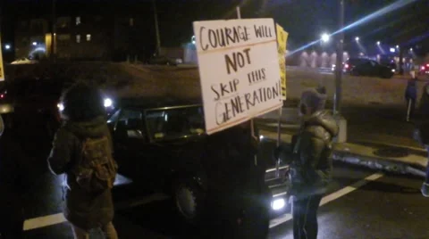 Black Lives Matter protest blocks traffic Stock Footage 47255925