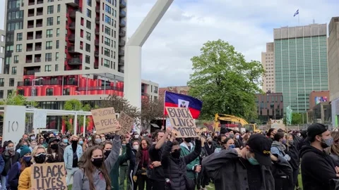 Black Lives Matter protest Stock Footage 131484296