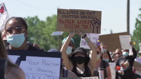 Black Lives Matter Protest Stock Footage 147547051
