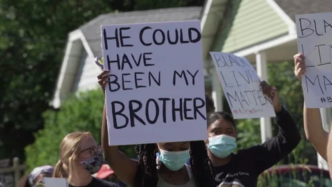 Black Lives Matter Protest Stock Footage 147547145