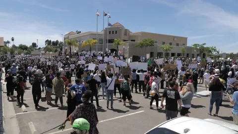 Black Lives Matter Protest For George Floyd California  -06/2020 Vidéo 131449841