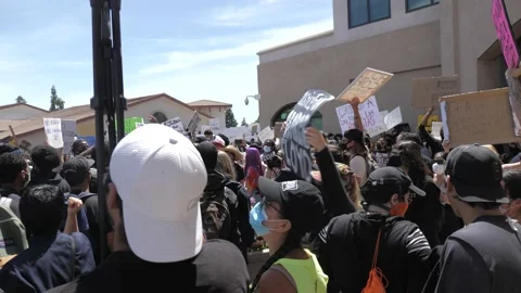 Black Lives Matter Protest For George Floyd California  -06/2020 Vidéo 131450696