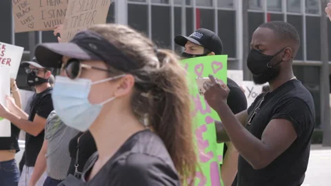 Black Lives Matter Protest For George Floyd - Los Angeles California  -06/2020 Vidéo 131755896