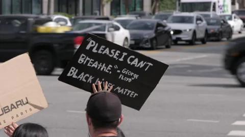 Black Lives Matter Protest For George Floyd - Los Angeles California  -06/2020 動画素材 131755938