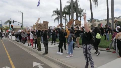 Black Lives Matter Protest For George Floyd California  -06/2020 Vídeos de archivo 132189122