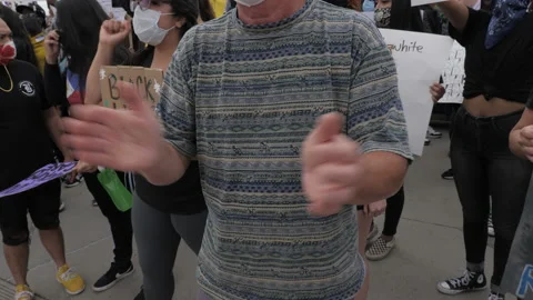 Black Lives Matter Protest For George Floyd California  -06/2020 Stockbeeldmateriaal 132190899