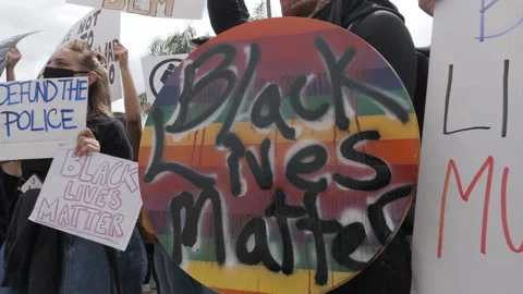 Black Lives Matter Protest For George Floyd California  -06/2020 Vidéo 132193502