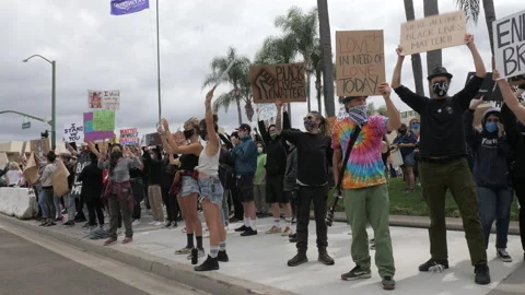 Black Lives Matter Protest For George Floyd - Los Angeles California  -06/2020 Vidéo 132193517